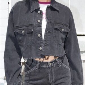 Brandy Melville Black cropped denim Jacket